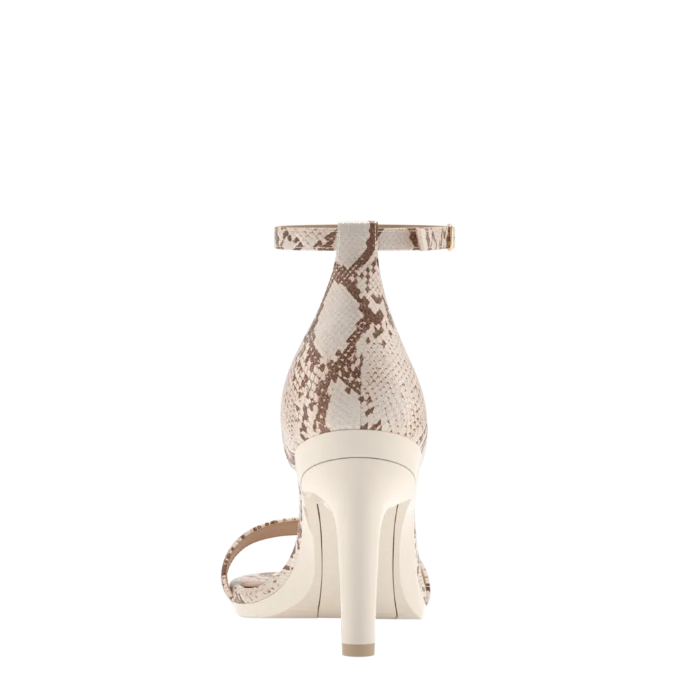 The Pashionista - Ivory Snakeskin 4 Stiletto - FINAL SALE