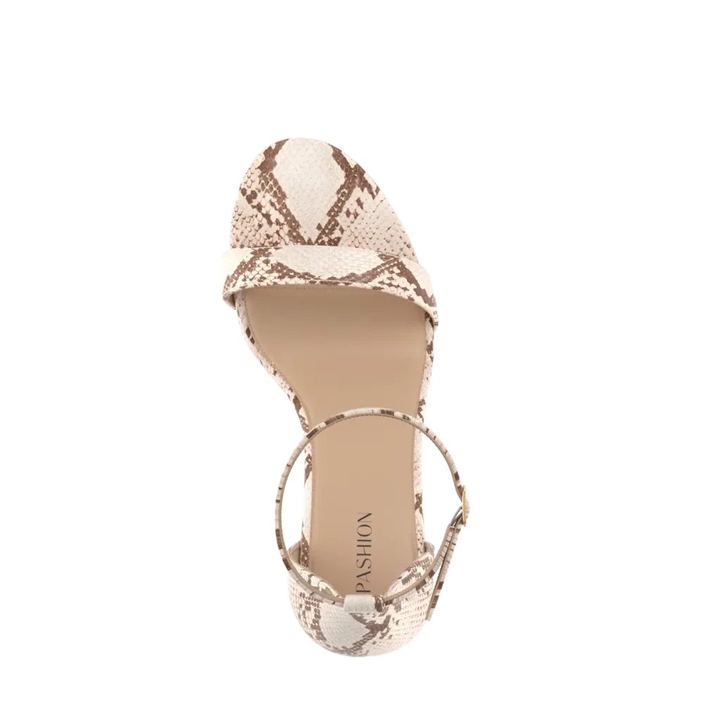 The Pashionista - Ivory Snakeskin 4 Stiletto - FINAL SALE
