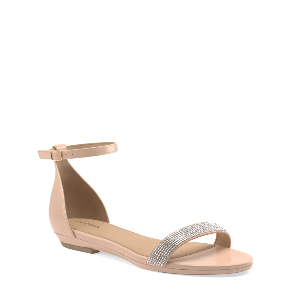 The Pashionista - Sand Patent Rhinestone   Block Heel Kit 3 Sand Rhinestone