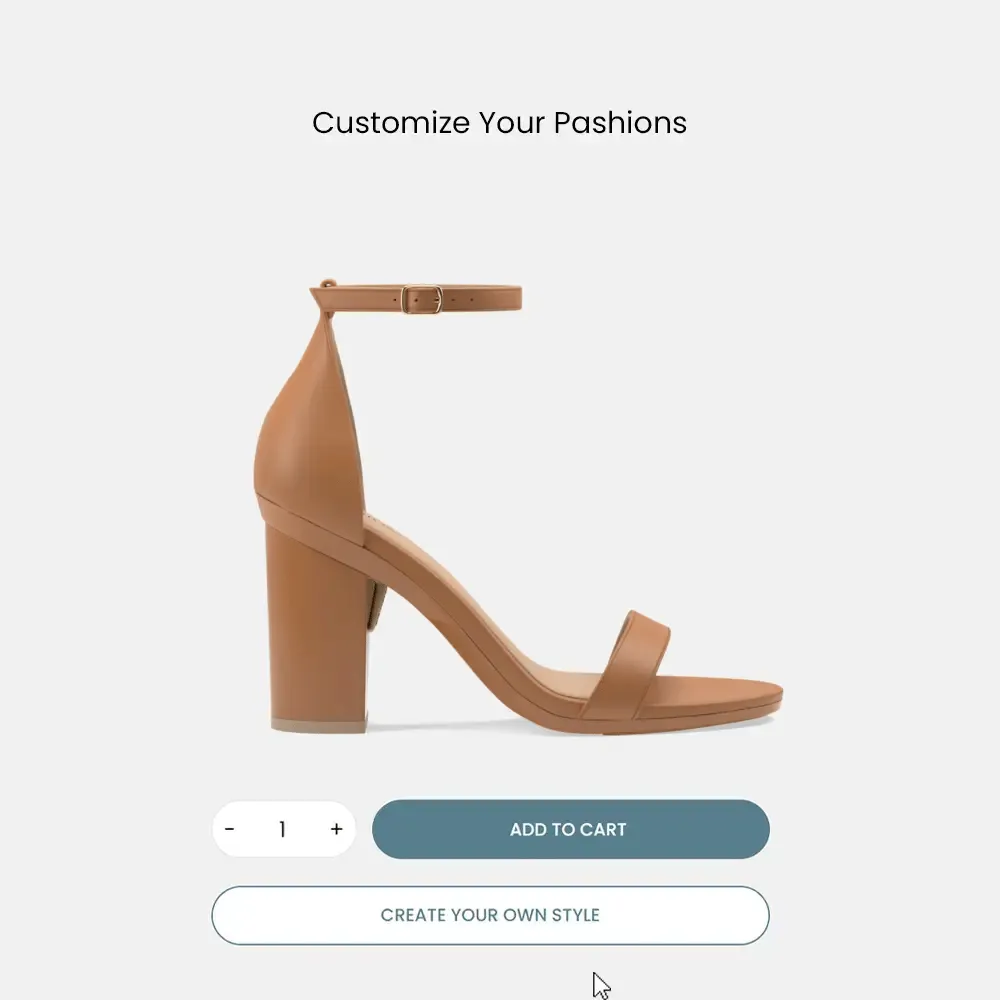 The Pashionista - Whiskey Leather   Block Heel Kit 4 Whiskey - FINAL SALE