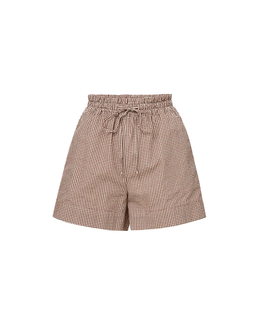Tijana Gingham Short Chicory/White
