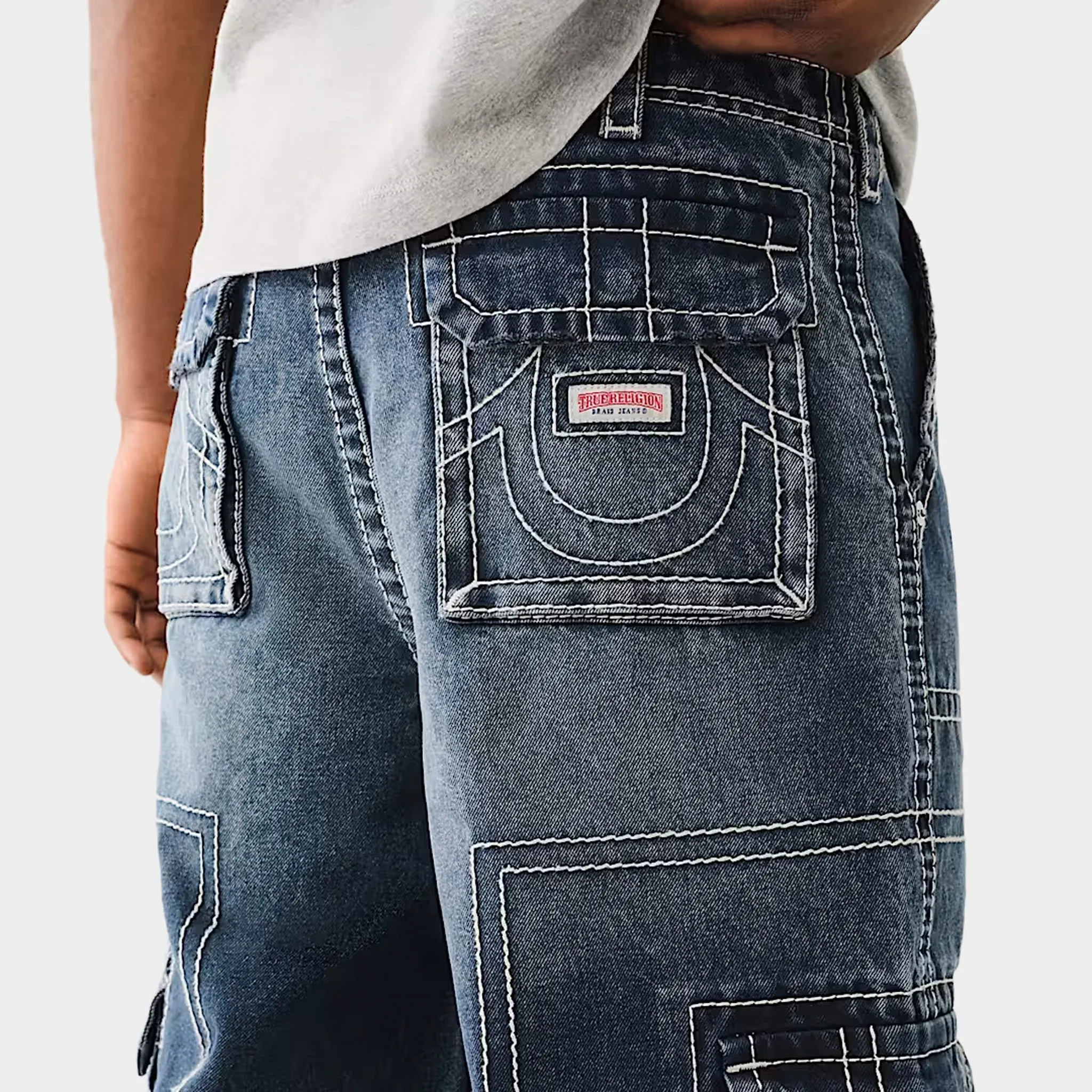True Religion Big T Cargo Pants / Dark Rebel Race Wash