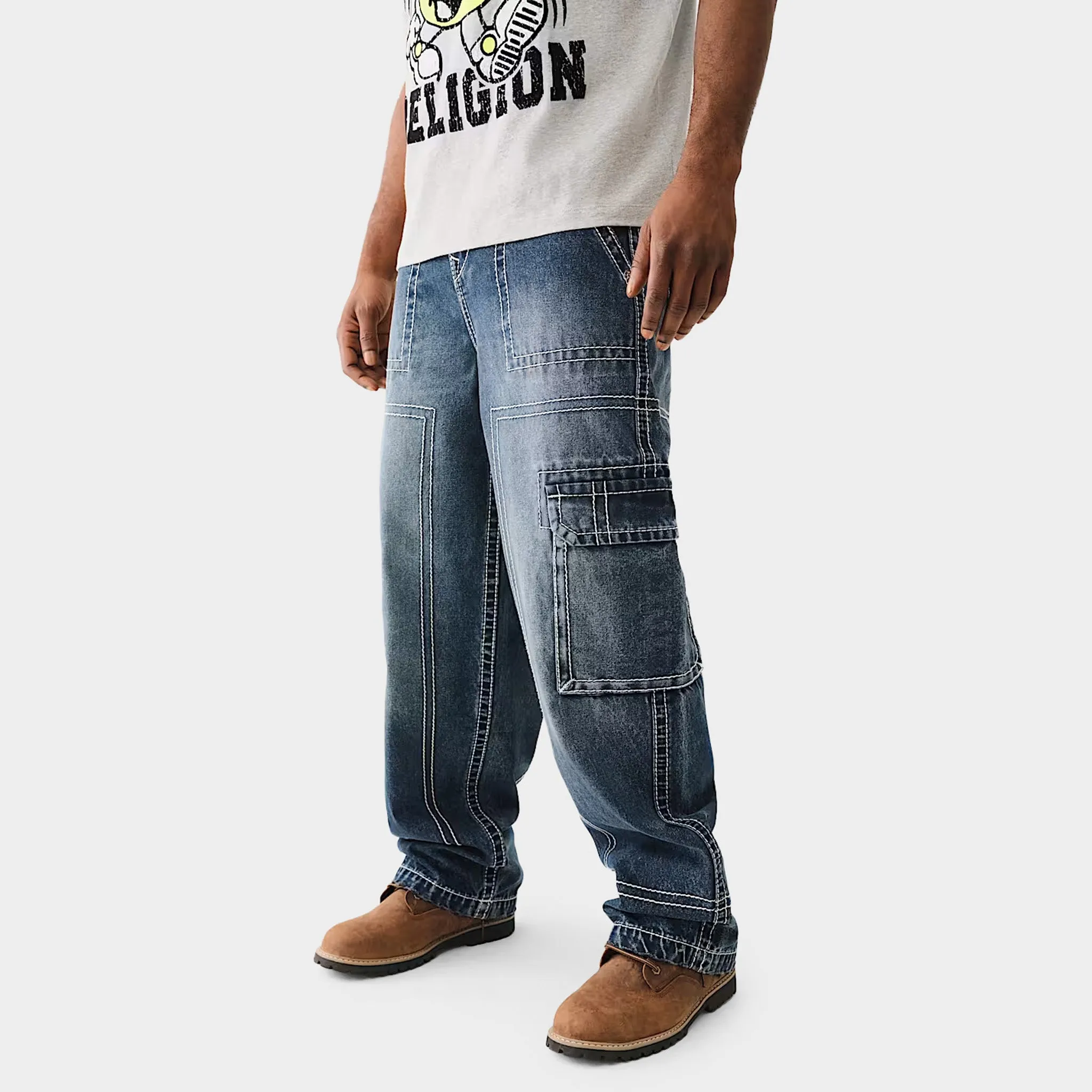 True Religion Big T Cargo Pants / Dark Rebel Race Wash