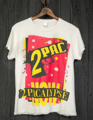Tupac Shakur 2pacalypse Now Crew Tee, Vintage White