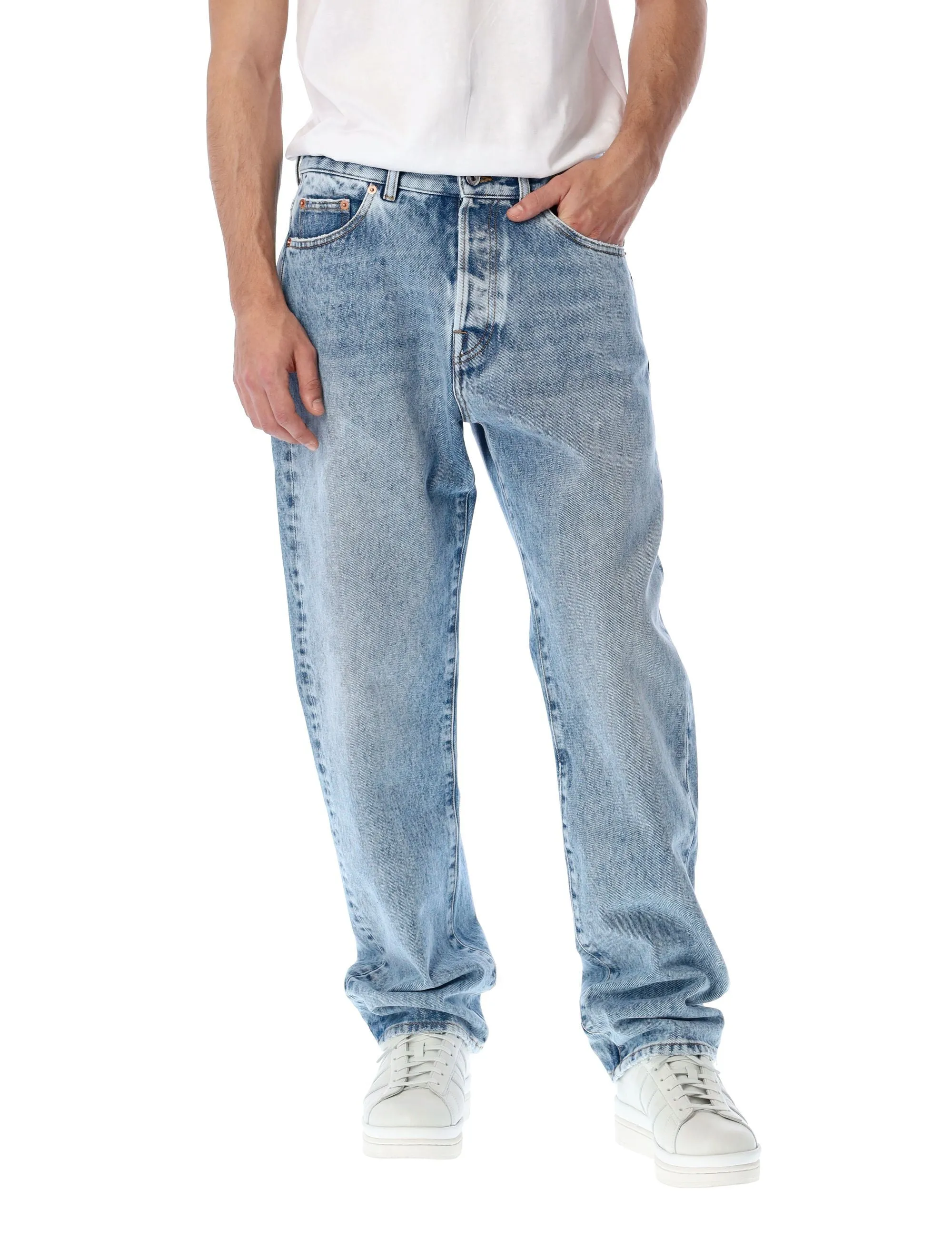 Valentino VLogo Printed Mid-Rise Jeans