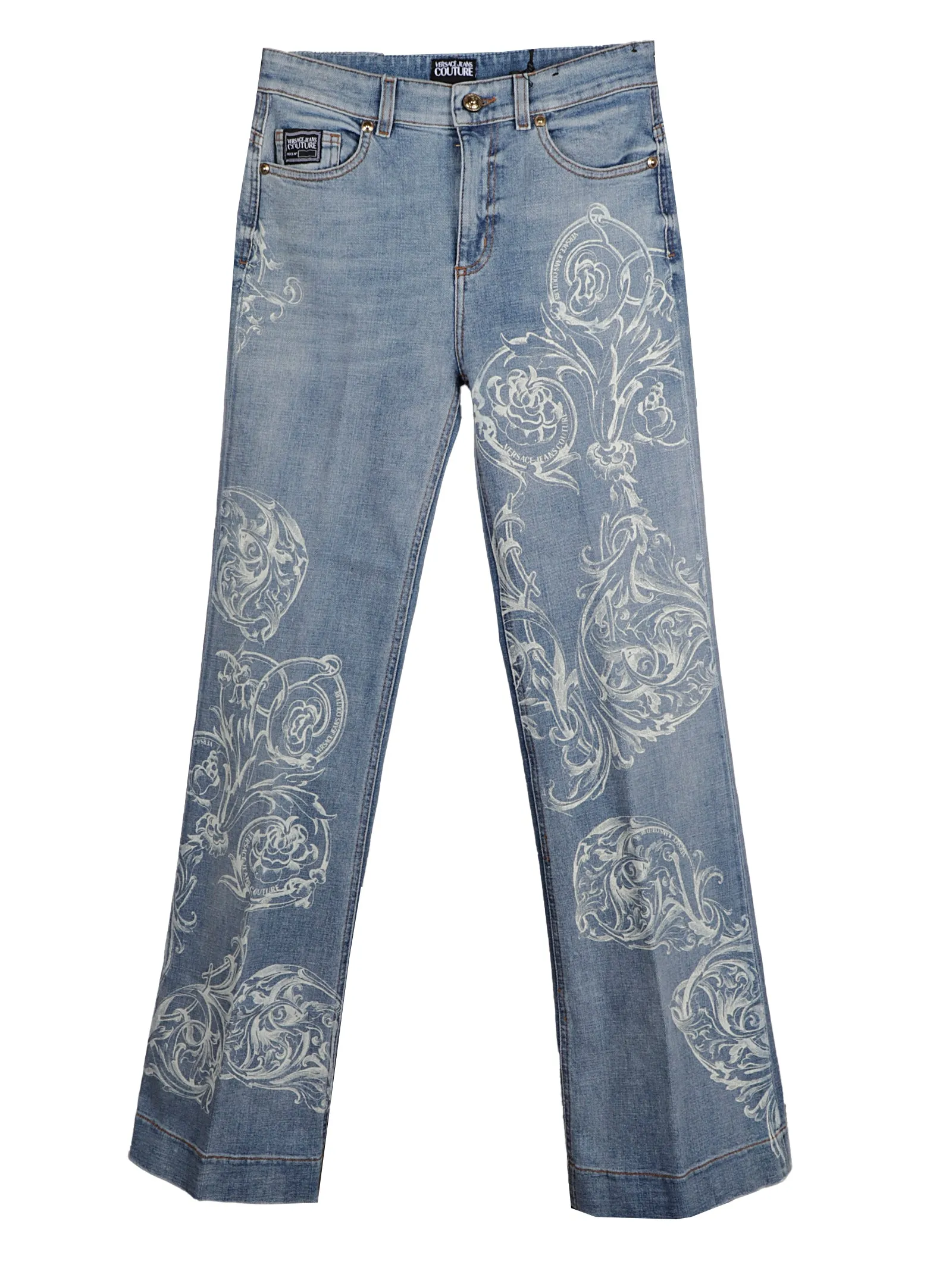 Versace Jeans Couture Baroque Printed Straight-Leg Jeans