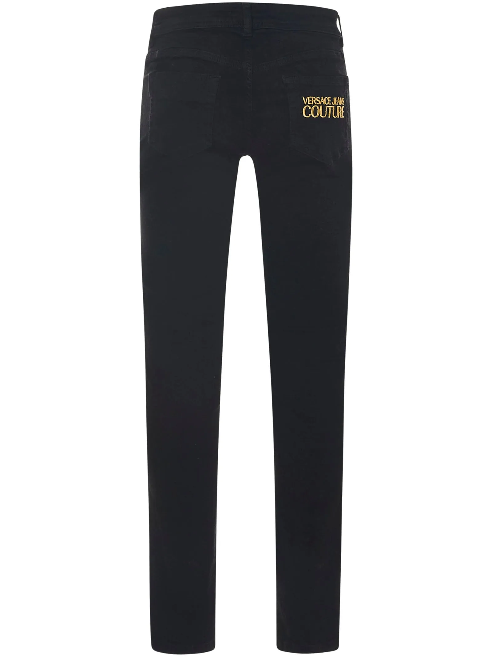 Versace Jeans Couture Logo Embroidered Mid-Rise Jeans