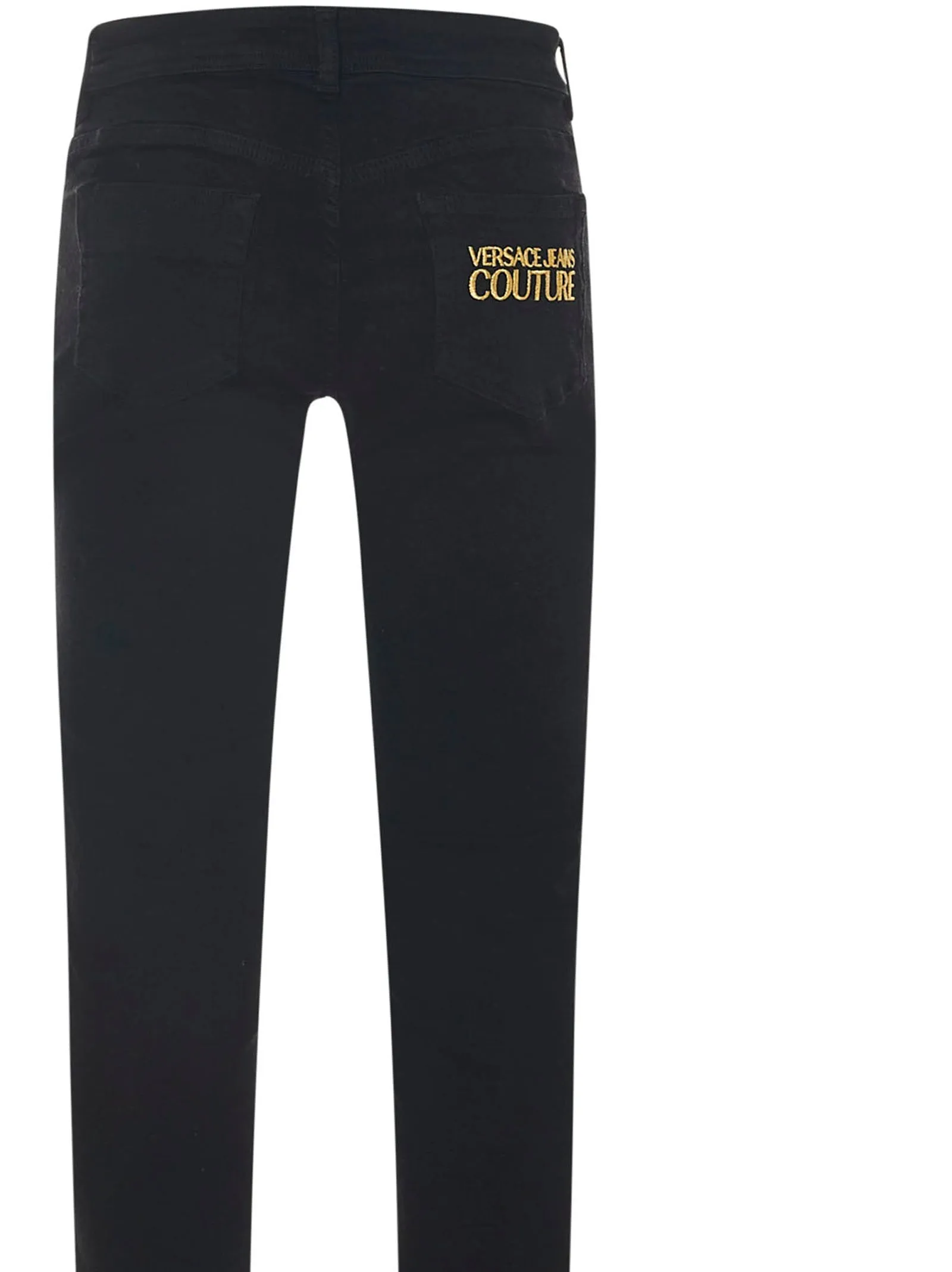 Versace Jeans Couture Logo Embroidered Mid-Rise Jeans