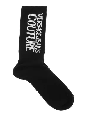 Versace Jeans Couture Logo Intarsia Mid-Length Socks