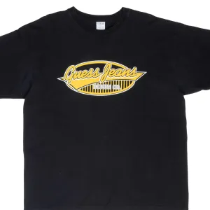 VINTAGE GUESS JEANS BLACK TEE SHIRT 1990S XL