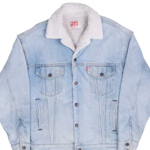 VINTAGE LEVIS SHERPA TRUCKER DENIM JACKET 1980S SIZE SMALL MADE IN USA