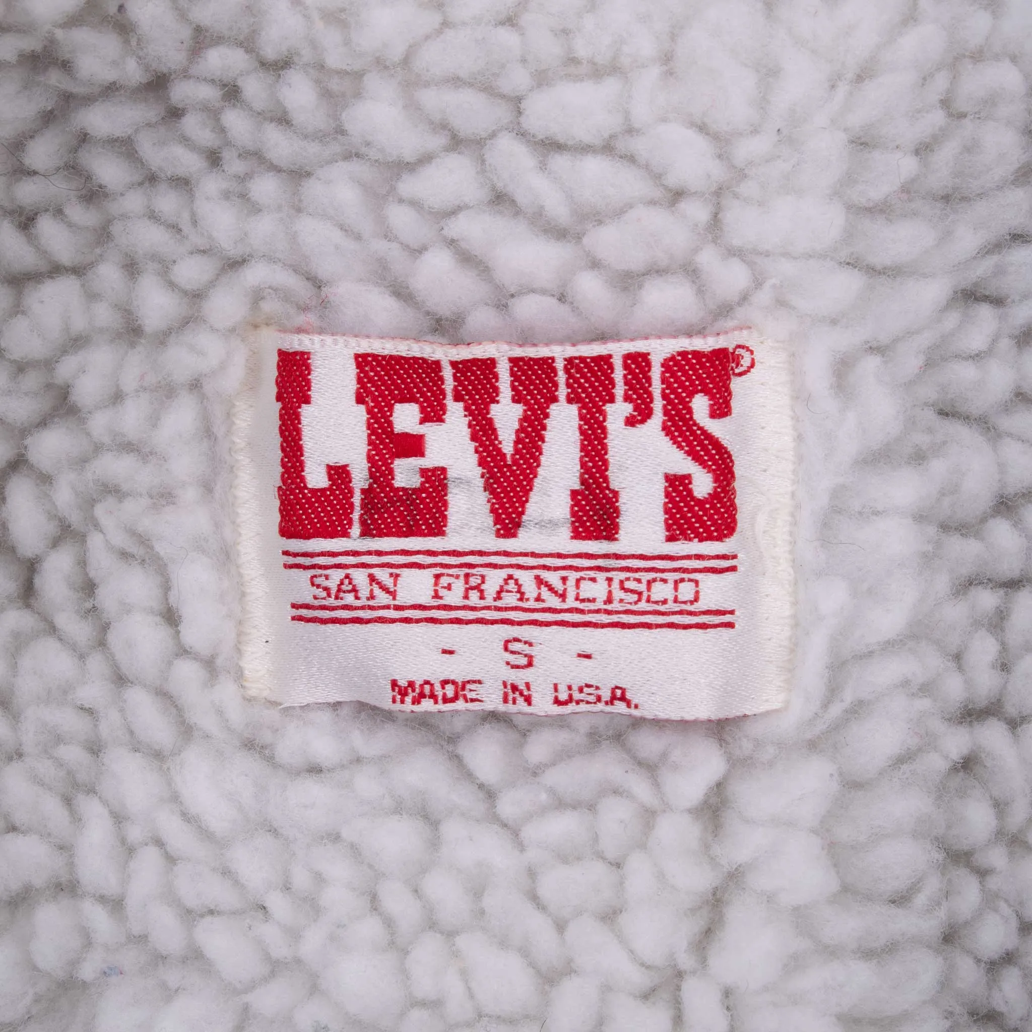 VINTAGE LEVIS SHERPA TRUCKER DENIM JACKET 1980S SIZE SMALL MADE IN USA