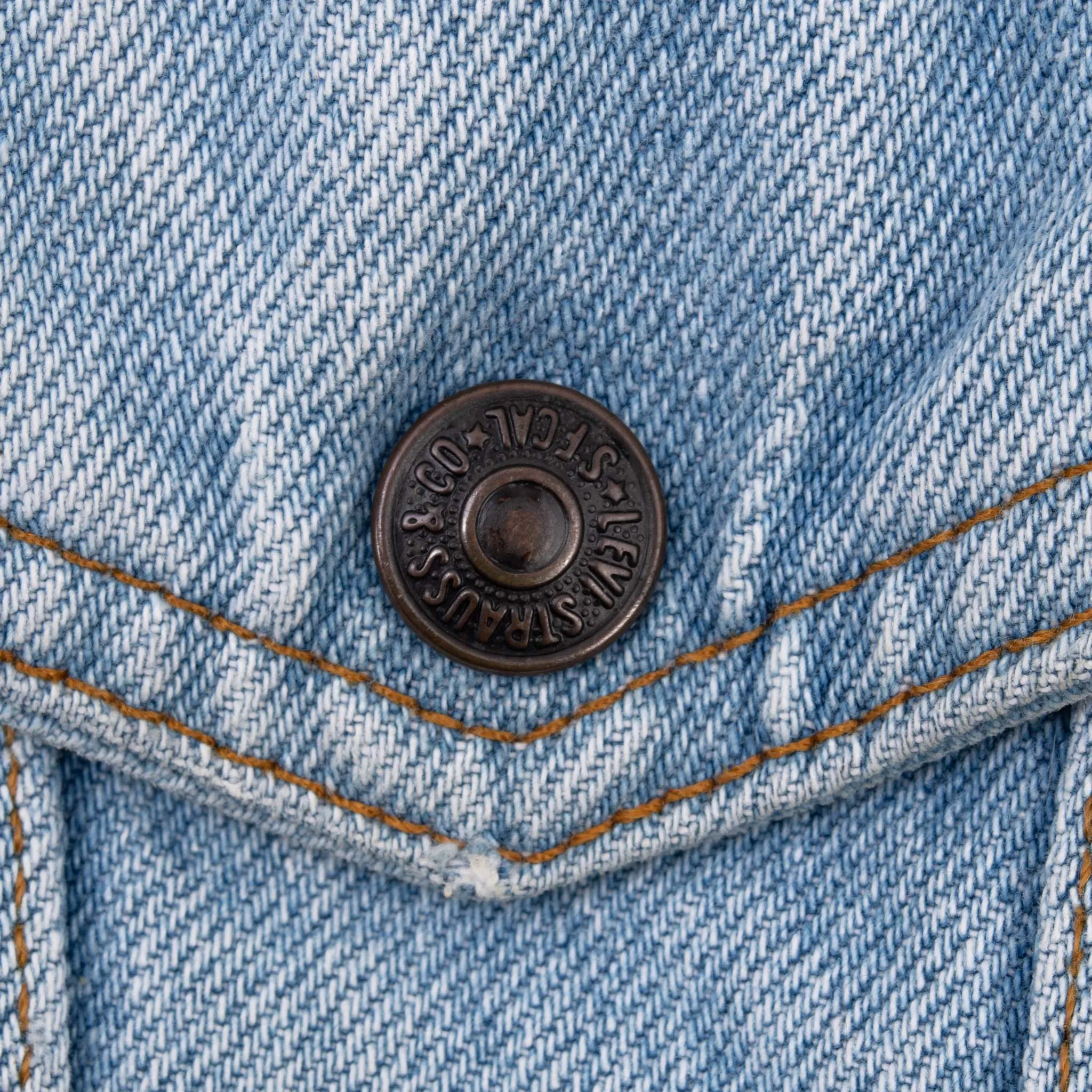 VINTAGE LEVIS SHERPA TRUCKER DENIM JACKET 1980S SIZE SMALL MADE IN USA