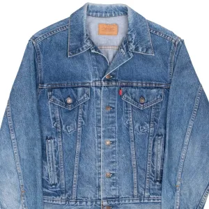 VINTAGE LEVIS TYPE 3 DENIM JACKET 4 POCKETS 70506 1980S SIZE 44 MADE IN USA