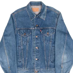 VINTAGE LEVIS TYPE 3 DENIM JACKET 4 POCKETS 71506 1980S SIZE 42L MADE IN USA