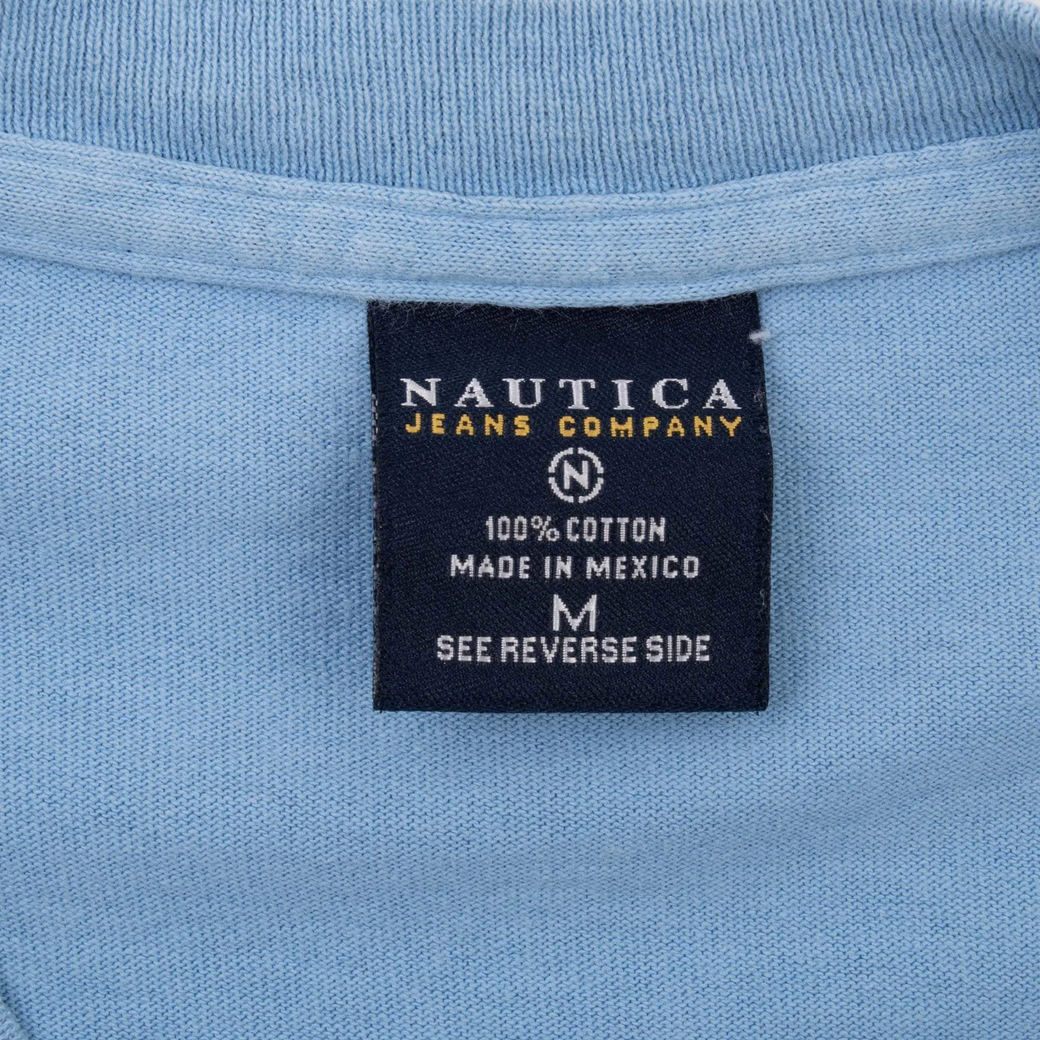 VINTAGE NAUTICA JEANS BLUE LONG SLEEVE TEE SHIRT 2000S MEDIUM