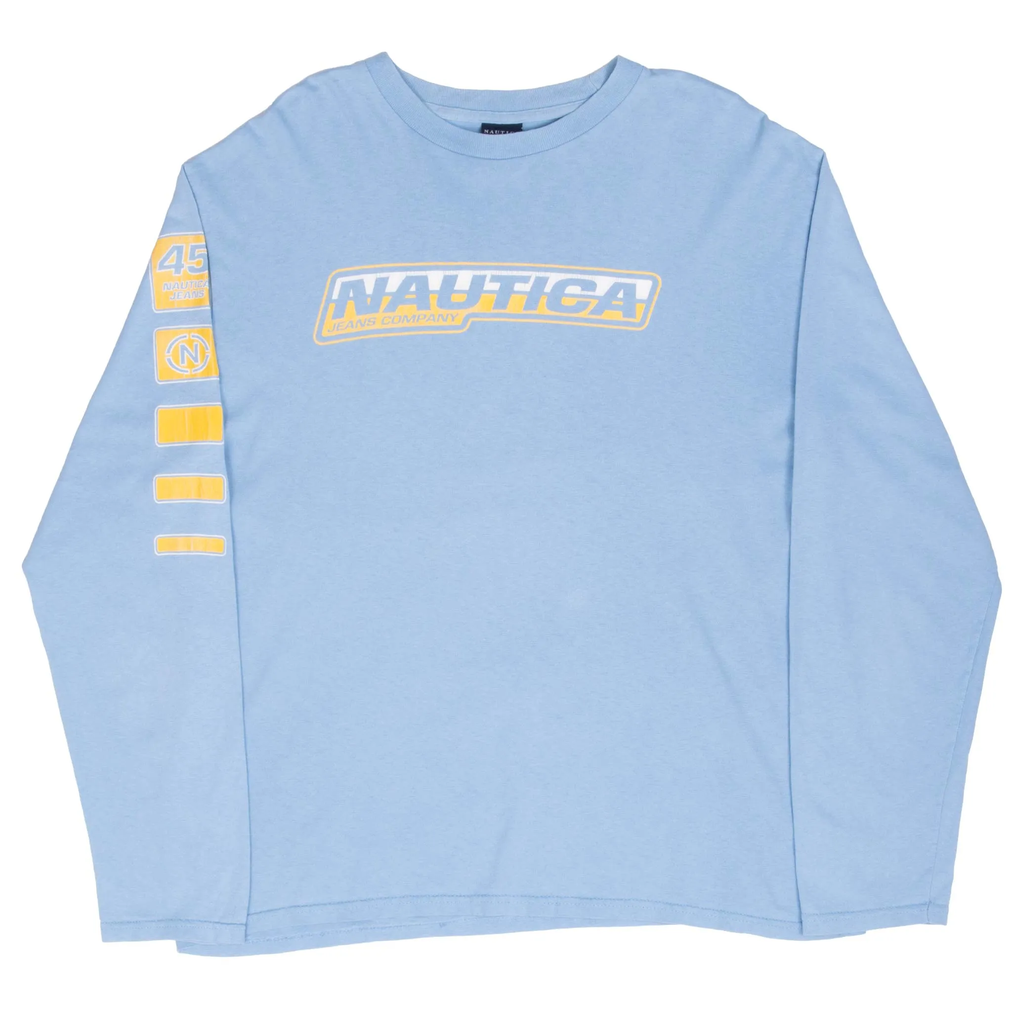 VINTAGE NAUTICA JEANS BLUE LONG SLEEVE TEE SHIRT 2000S MEDIUM