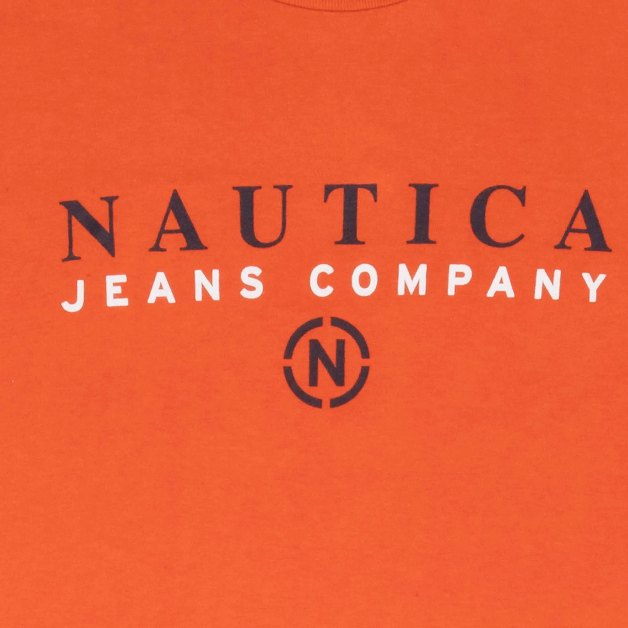 VINTAGE NAUTICA JEANS ORANGE TEE SHIRT 2000S LARGE