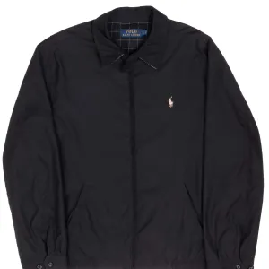 VINTAGE POLO RALPH LAUREN BLACK HARRINGTON GOLF JACKET LARGE