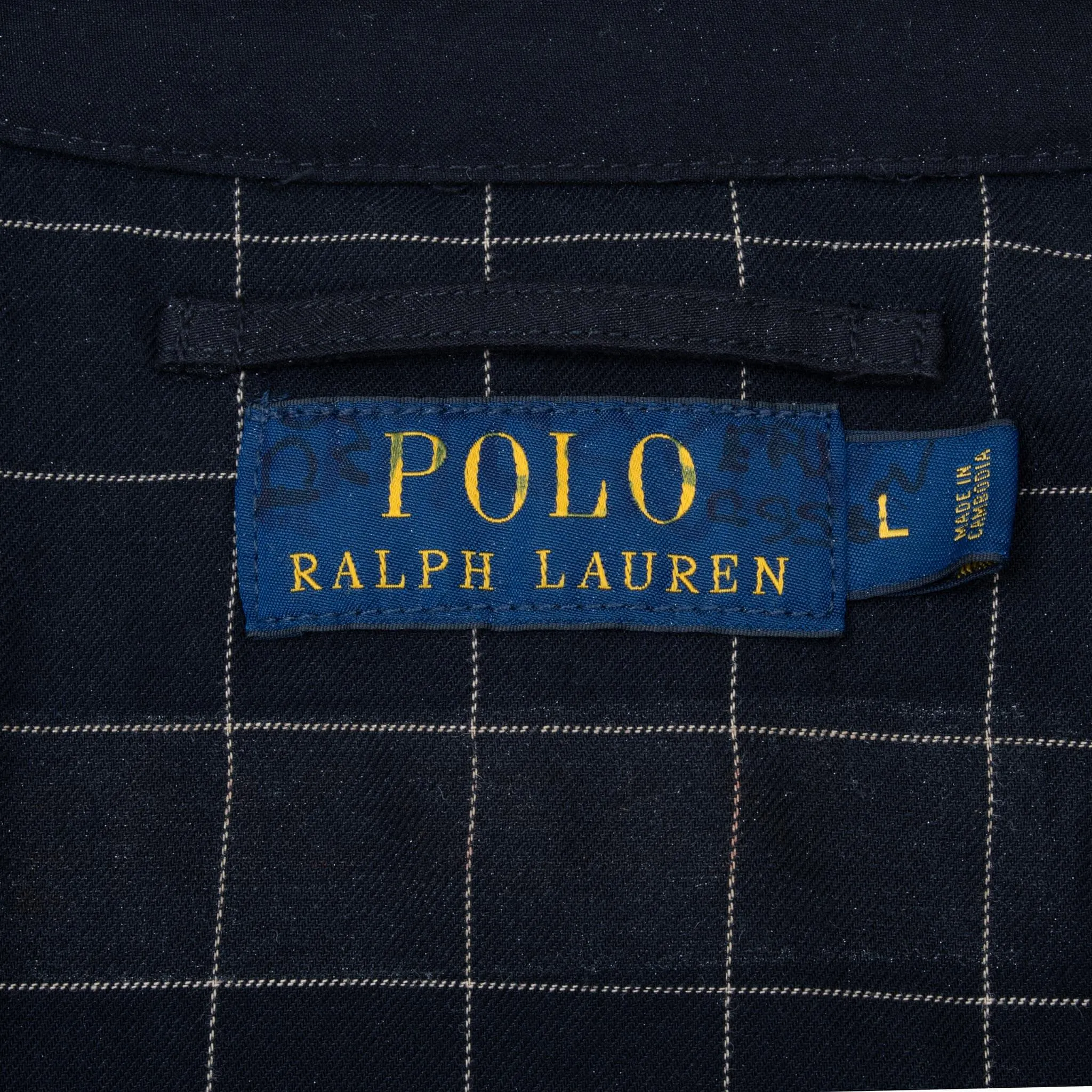 VINTAGE POLO RALPH LAUREN BLACK HARRINGTON GOLF JACKET LARGE