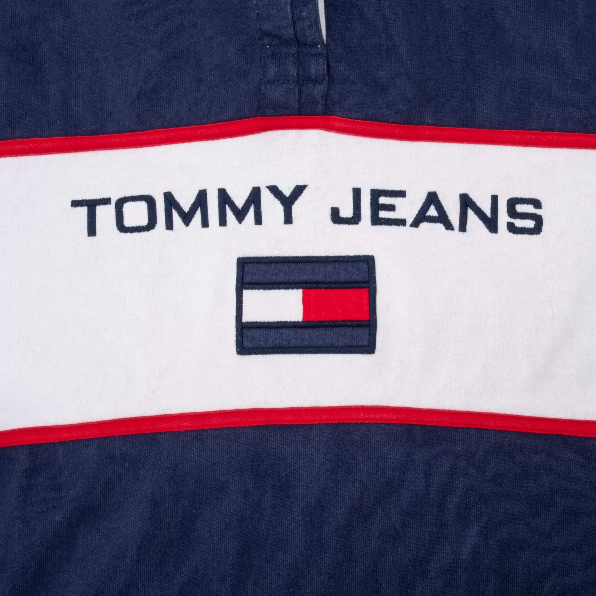 VINTAGE TOMMY HILFIGER JEANS RUGBY POLO SHIRT SMALL