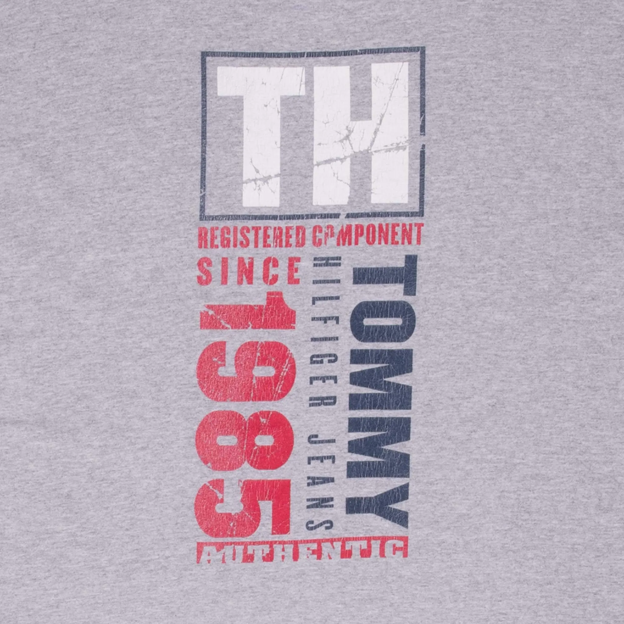 VINTAGE TOMMY JEANS HILFIGER GREY TEE SHIRT 2000S LARGE