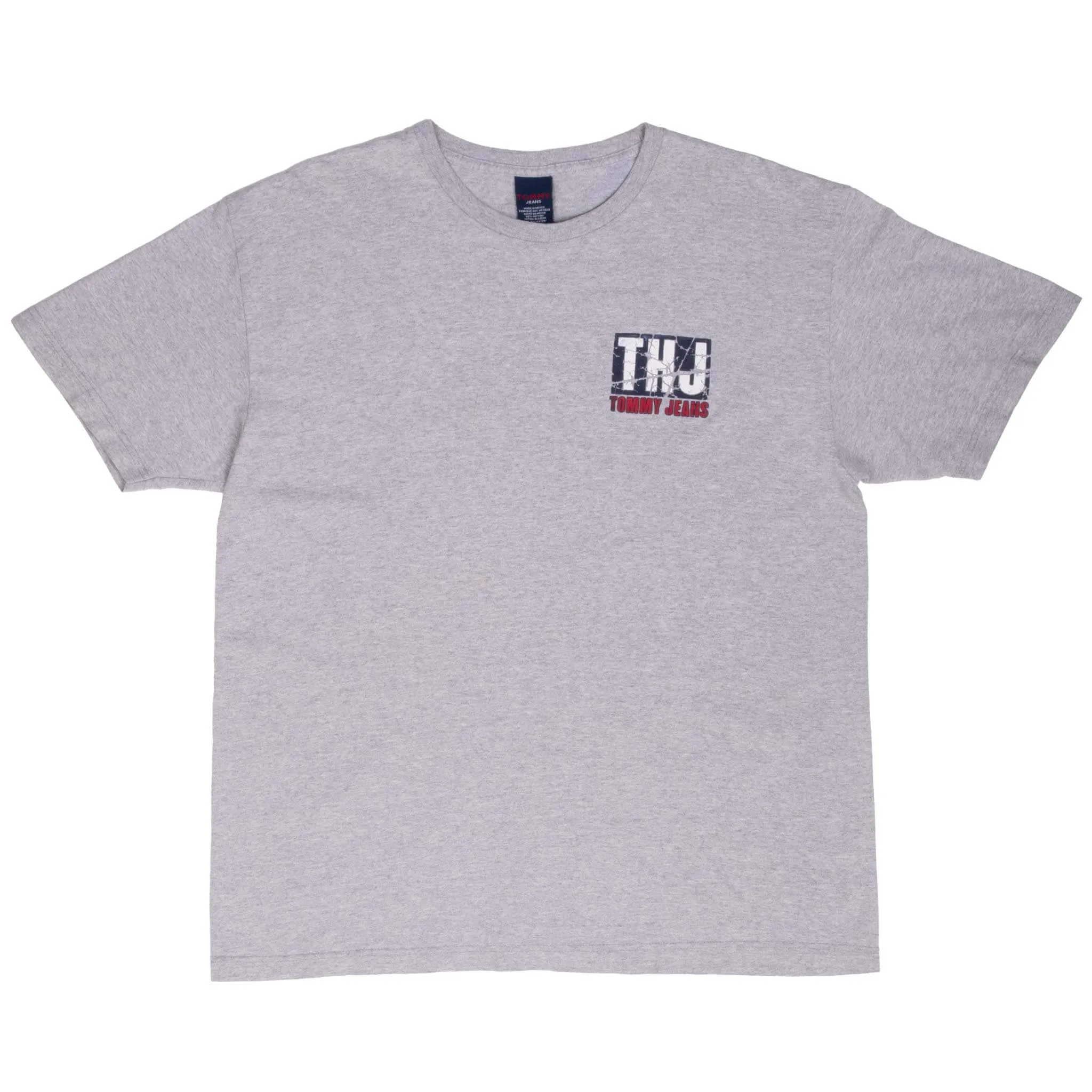 VINTAGE TOMMY JEANS HILFIGER GREY TEE SHIRT 2000S LARGE