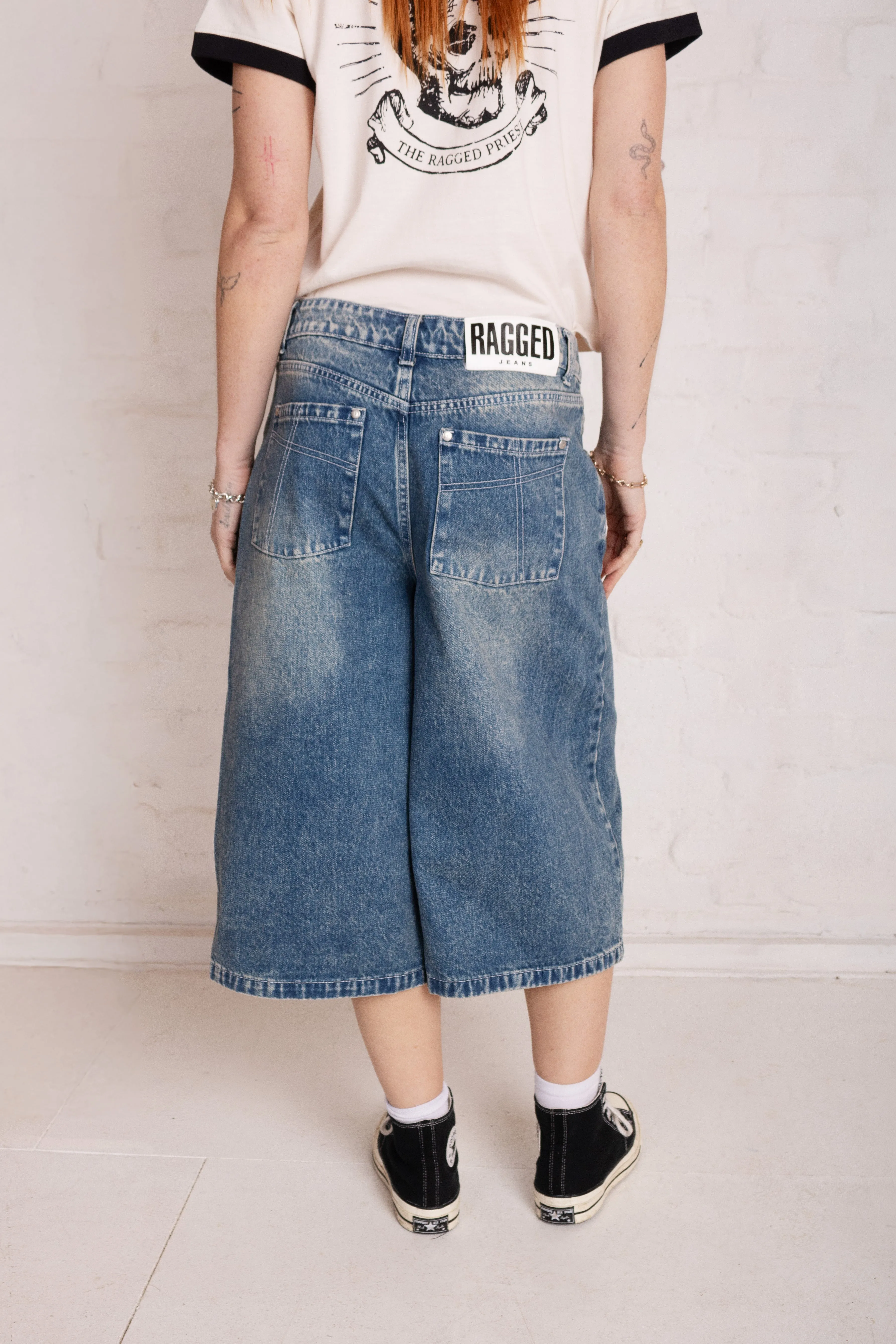 Vintage Washed Blue Release Jorts