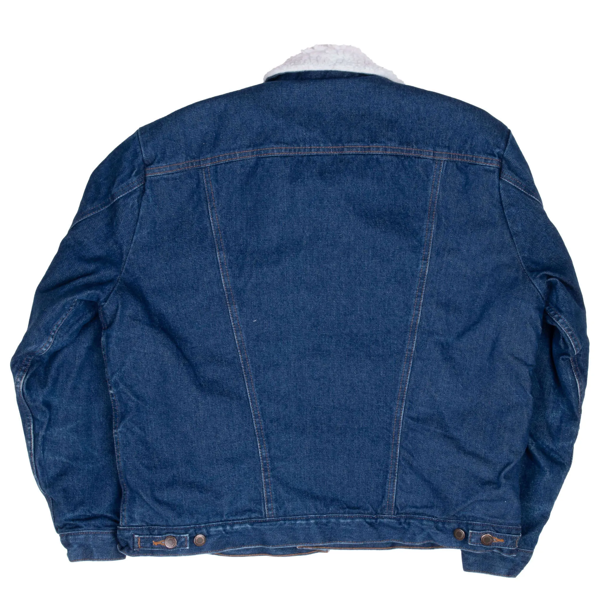 VINTAGE WRANGLER SHERPA LINER DENIM TRUCKER JACKET 1980S LARGE