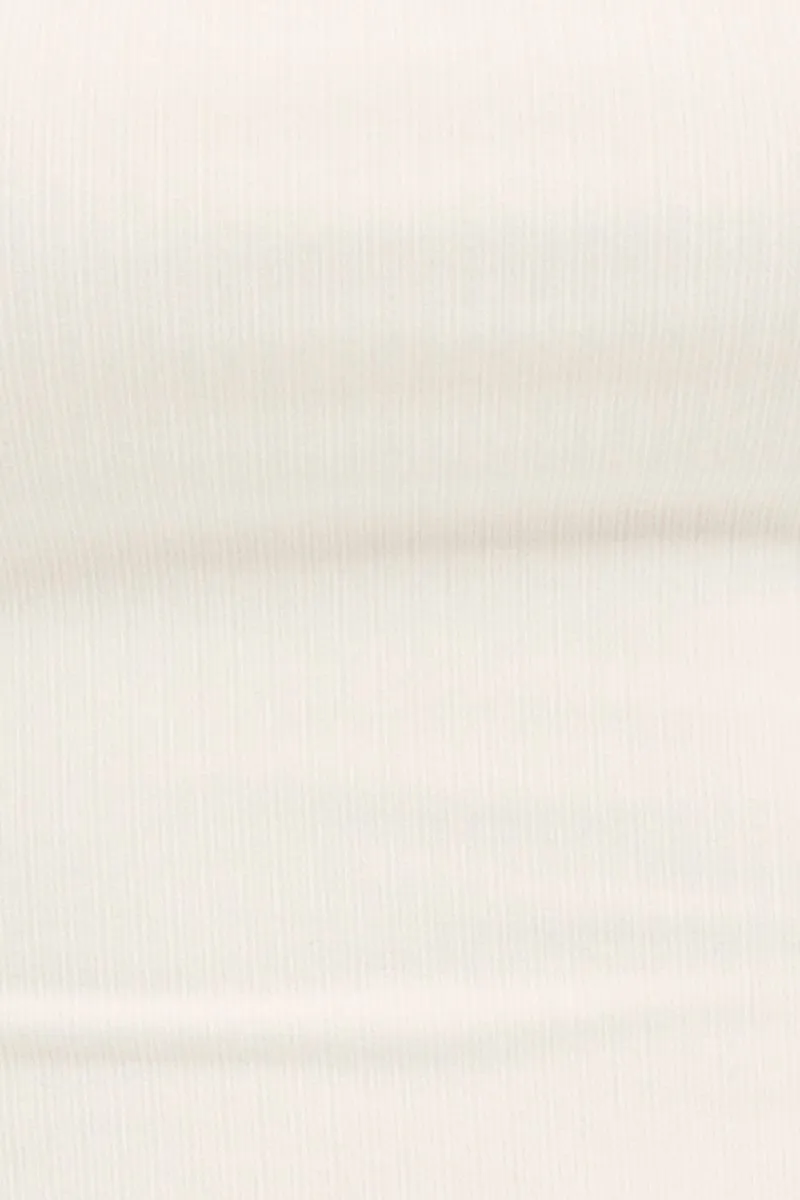 White Cotton Singlet Stretch