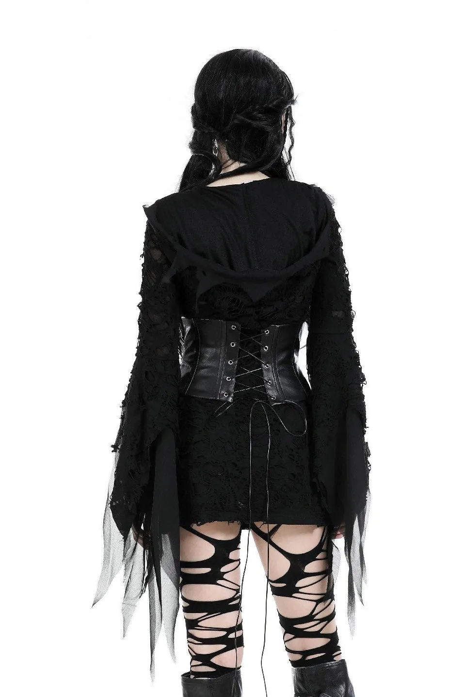Witcher Hooded Distressed Dress