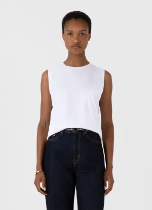 Women's Boy Fit Tank in White