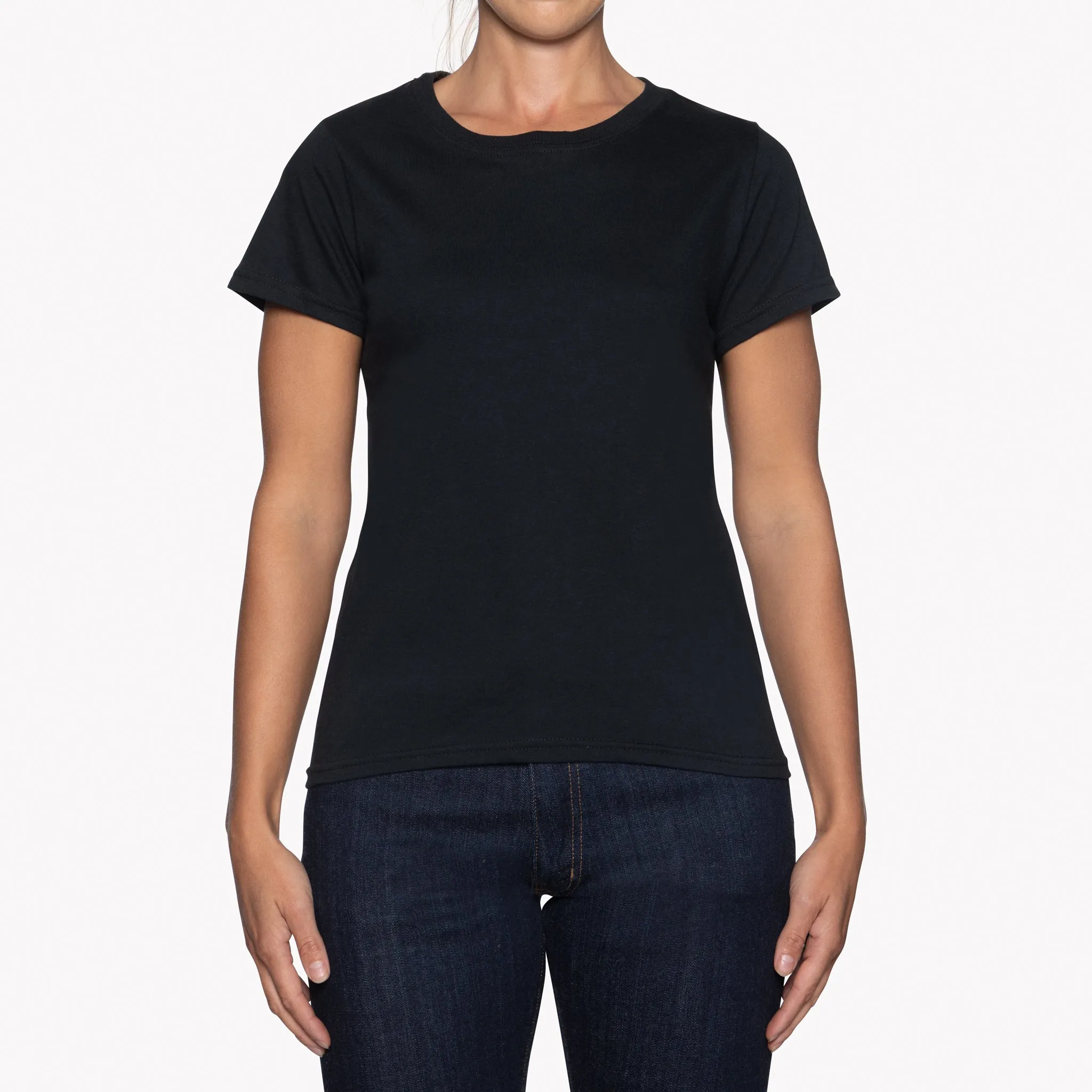 Women's - Circular Knit Ballet Tee - Double Ring-Spun Cotton - Black