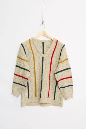 Wool V-neck sweater (L)