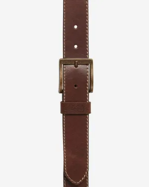 Wrangler Basic Stitched Belt - Mid Brown