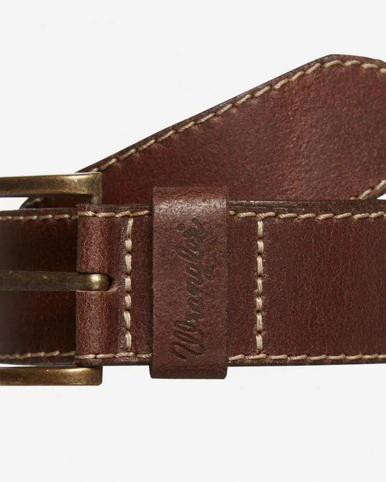 Wrangler Basic Stitched Belt - Mid Brown