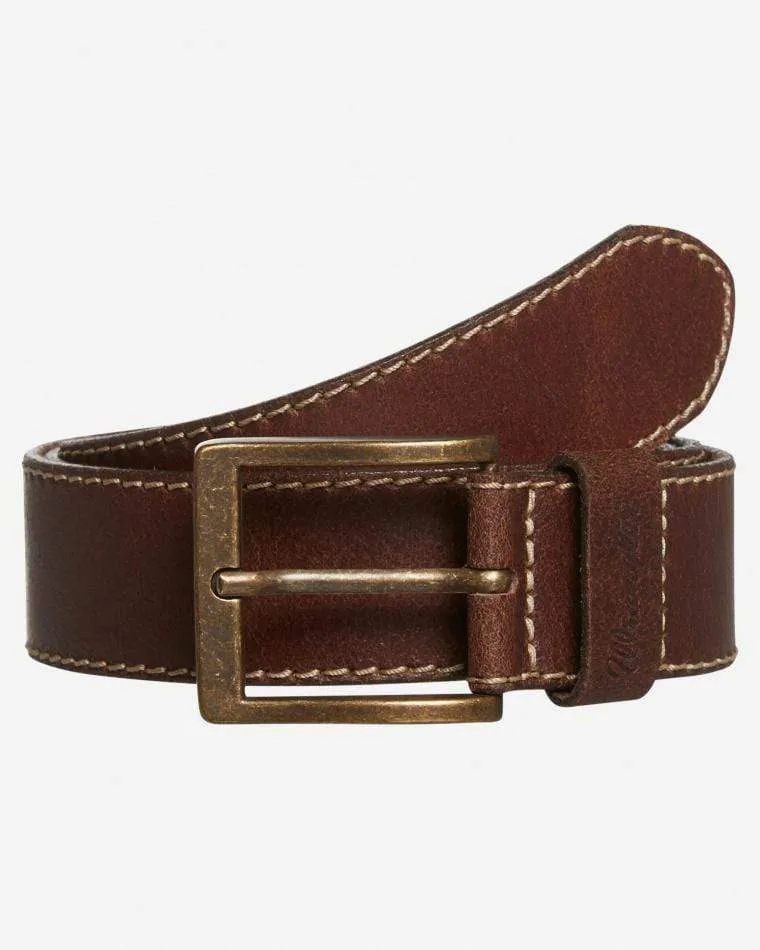 Wrangler Basic Stitched Belt - Mid Brown