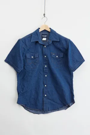 Wrangler Short sleeve western denim shirt (L)