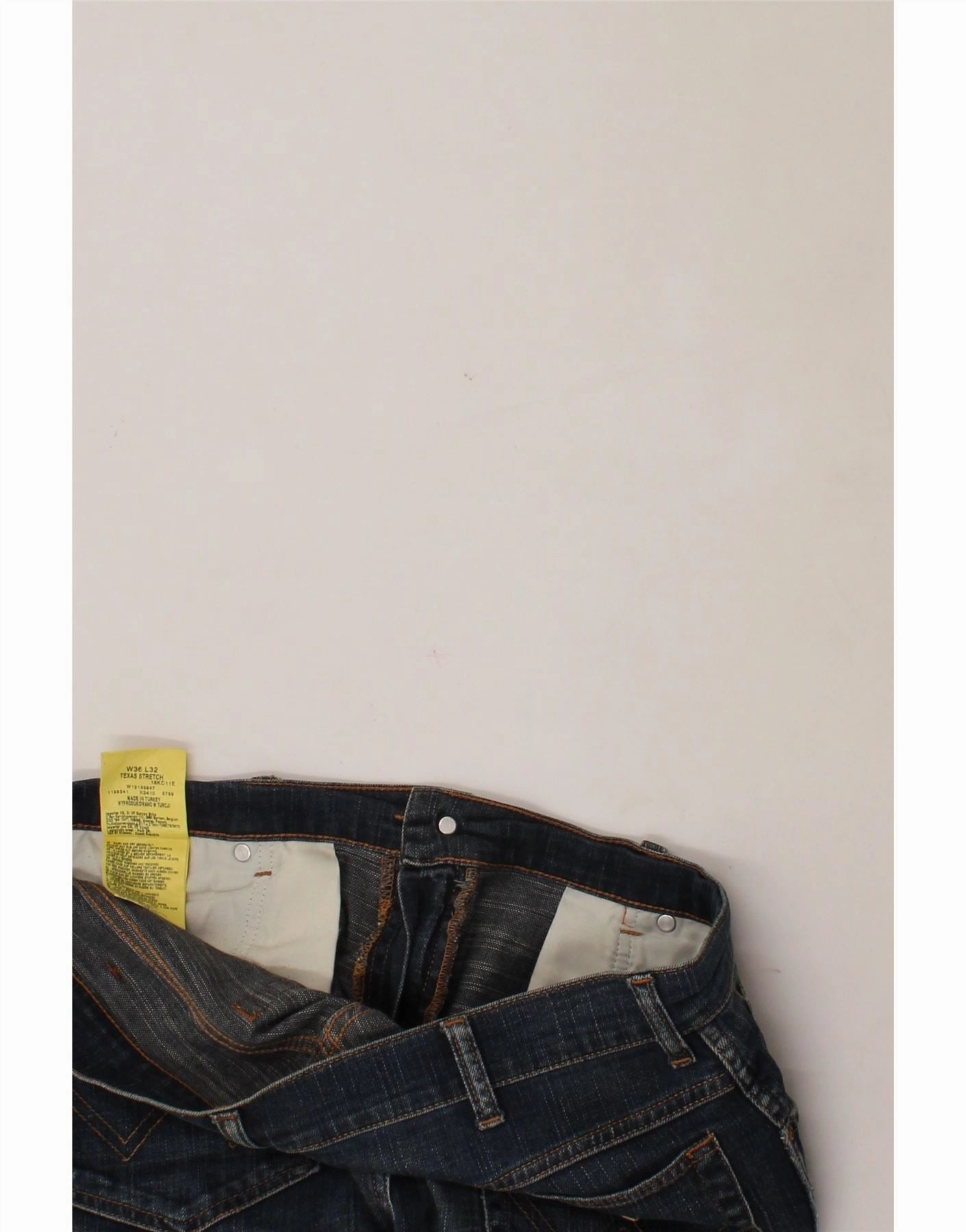 WRANGLER Mens Texas Stretch Straight Jeans W36 L32 Blue Cotton