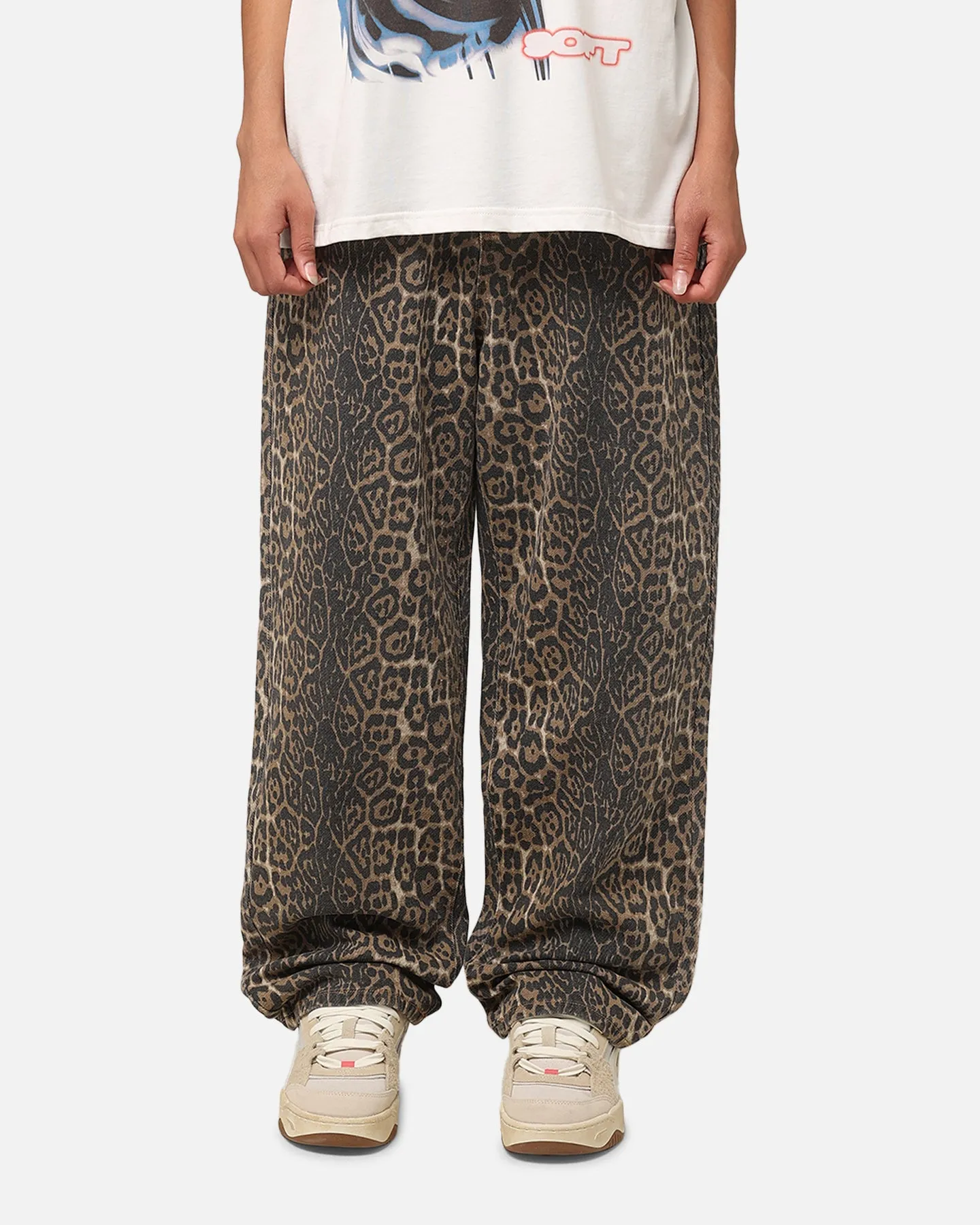 XXIII Leopard Baggy Jeans Leopard