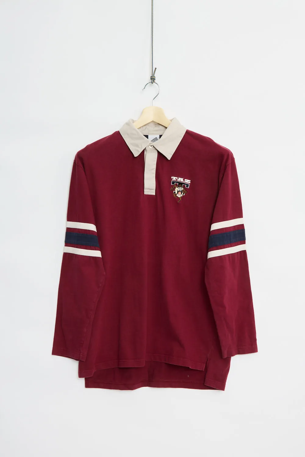 Y2K Warner Bros Taz Rugby shirt (XL)