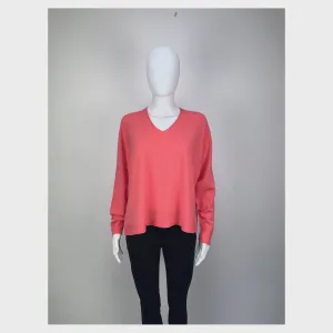 Yvonne Relaxed Fit V Neck Jumper - Camelia